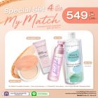 Special Set 4 ชิ้น My Match Foundation Powder + Tone Up Sunscreen + 1-2 Beautiful Fixing Spray + Pure Origin Micellar Cleansing Water 500 ml ราคาพิเศษ 549 บาท (สุทธิ) ปกติ 1,109 บาท